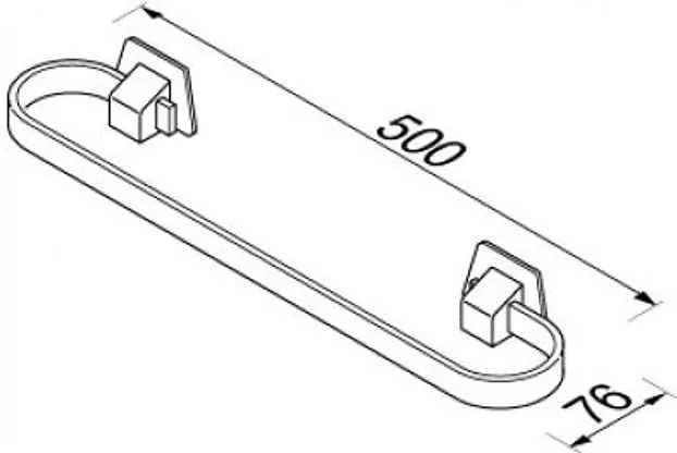 5121-50 STANDARD HOTEL полотенцедержатель 50см ДО ОКОНЧАНИЯ СКЛАДСКИХ ЗАПАСОВ!!