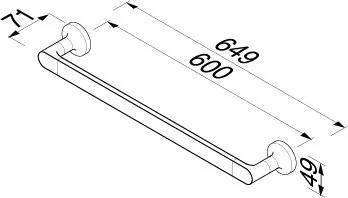 917307-02-60 TONE Полотенцедержатель 600 мм.: Хром.