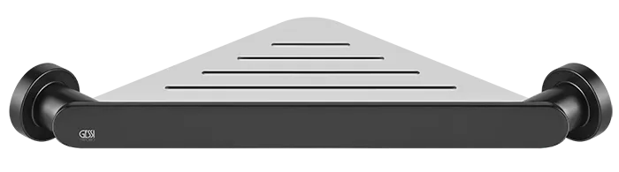 38861-299 EMPORIO угловая полка, матовый черный