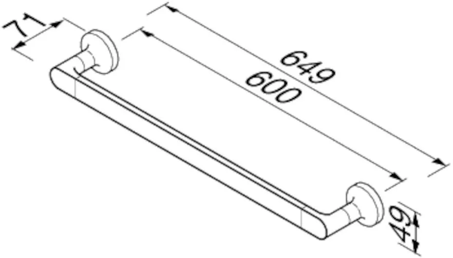 917307-04-60 TONE GOLD Полотенцедержатель 600 мм.: Золото.