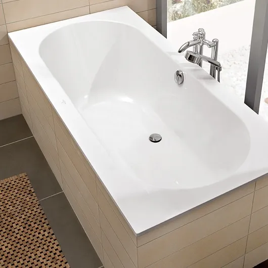 UBQ 199 OBE 2V-01 OBERON Duo Ванна 190x90, с ножками, белая, материал кварил Quaryl®