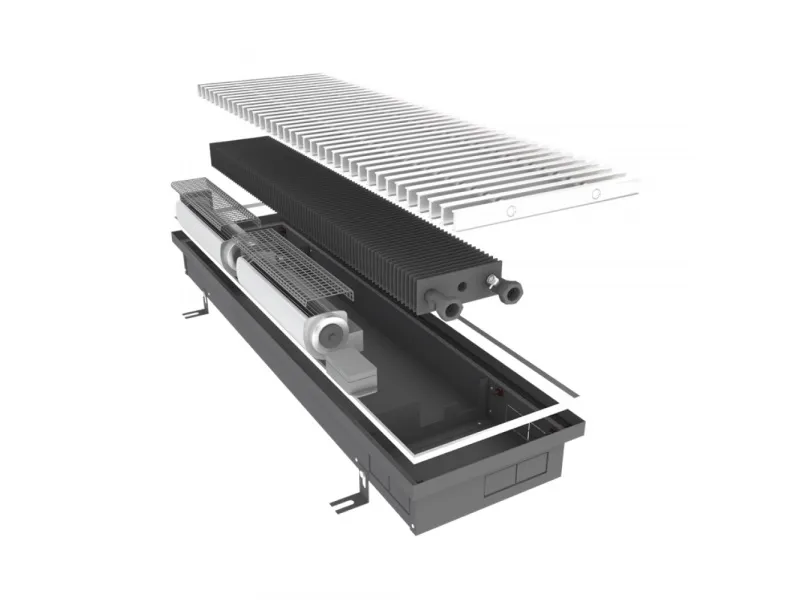 Внутрипольный конвектор Techno Vent KVZV 250-105-4800 с принудительной конвекцией