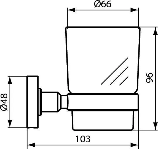 A9120XG IOM стакан с держателем матовый черный