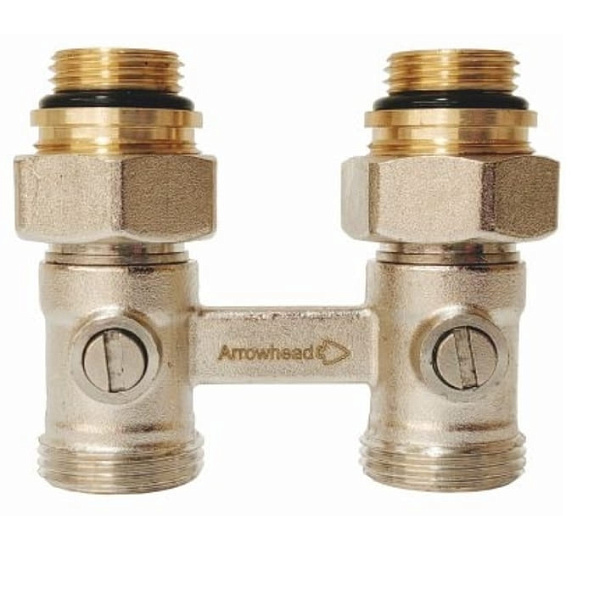 Узел подключения радиатора H-образный Arrowhead Element прямой 3/4"Н - 1/2"В (216032)