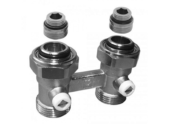 Узел подключения Herz-3000 прямой G3/4 для радиаторов Rifar Base Ventil